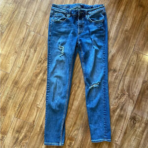 VIGOSS Women’s Blue Distressed Classic Fit Thompson Tomboy Jean Size 27